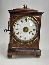 Antique Chain Fusee Miniature Library Bracket Clock