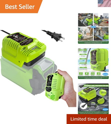 #ad Portable 40V Battery Charger for Greenworks Dual Port High Performance Adapter $32.29
