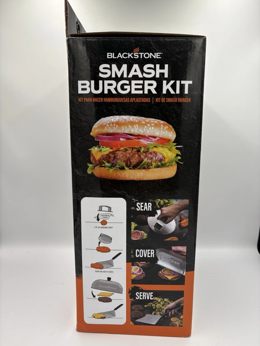 Blackstone Smash Burger Kit Prensa para Hamburguesas Basting Dome Espátula Juego de 3 Piezas