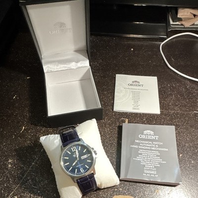 Orient Contemporary Men s Watch Blue Dial F692-UAF0 Automatic Movement 5bar
