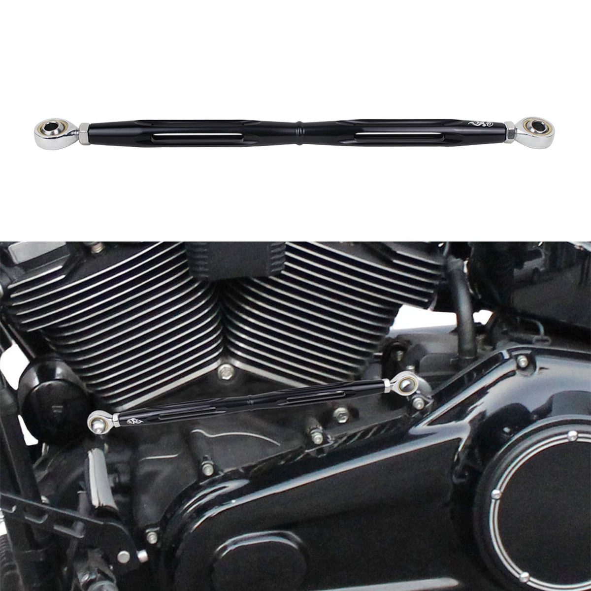 Donpida Motorfiets hiel teen versnelling schakelpedalen schakelarmen compatibel met Harley FL Softail Touring Electra Glide Road King Glide FLHX Street Glide Tri Glide Trikes Shifter hendels (zwart