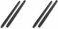 2 Pairs Silicone Anti-Slip Eyeglass Temple Tips 60mm Soft Ear Sleeve Black