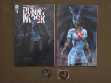 BUNNY MASK 1 WILL JACK EXCLUSIVE SET WITH RARE BLOODY VIP CHALLENGE COINS