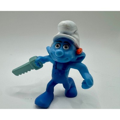 Peyo McDonalds The Smurfs Happy Meal Handy Smurf Figure 2011 Blue Toy Saw