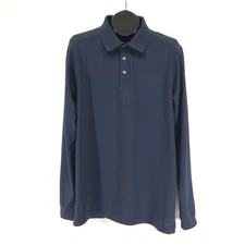 Cutter & Buck Long Sleeve Polo Shirt Men's Large Tall Navy Blue Performance Golf