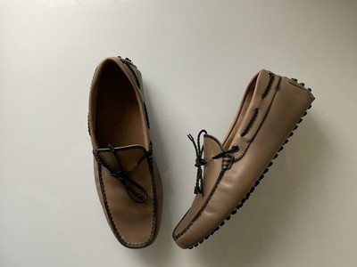 Tod's Men's Gommino Driving Loafers Shoes Moccasin Taupe Leather Size 5.5 