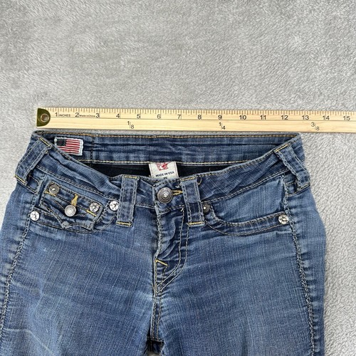True Religion Jeans Womens 25 Blue Distressed Made in USA - Picture 11 of 19