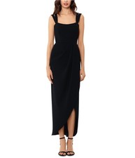XSCAPE Womens Solid Gown Dress, black, 12