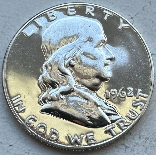 1962 Proof Franklin Half Dollar 90% Silver-INV#8899