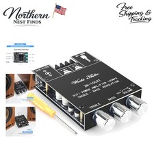 200W Bluetooth 5.0 Mini Audio Amplifier with Treble  Bass Control - High Power