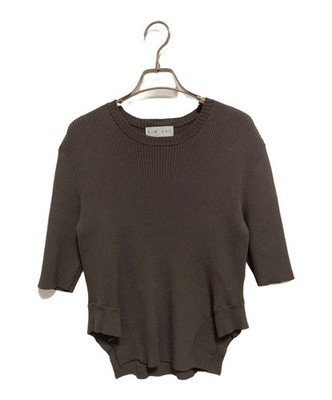 RIM.ARK Round hem knit tops 38 gray Ext+++