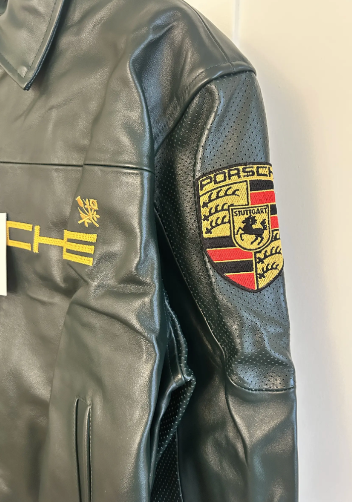 Aime Leon Dore ALD / Porsche 993 Turbo Leather Club Jacket - GREEN