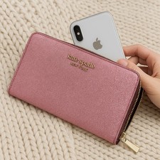 Kate Spade Keaton Dark Magenta PVC Wristlet K6202 NWT