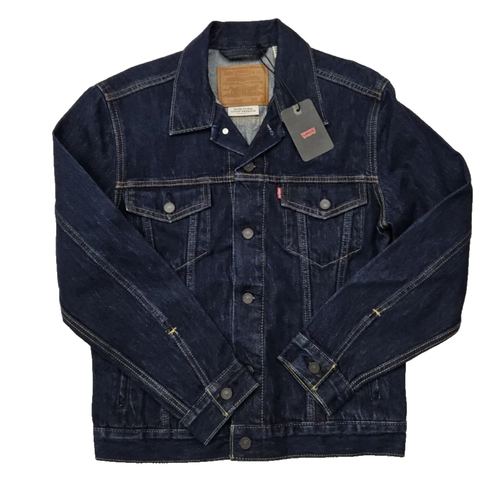 Levi's Premium Big E Denim Trucker Jacket Men's Size Small Dark Wash NEW
Opens in a new window or ta