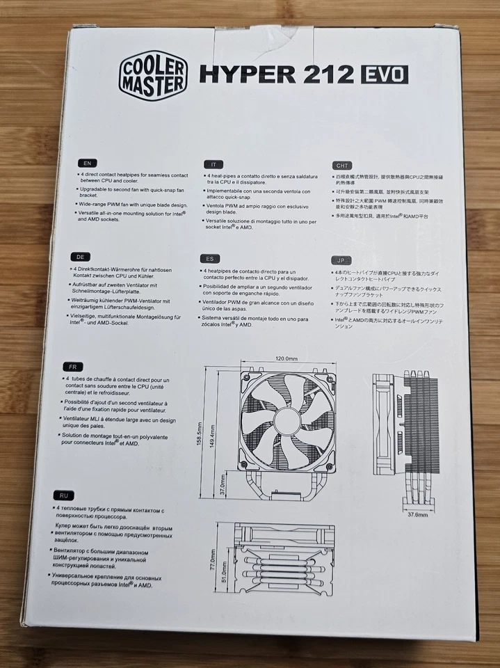 NEW ~ Cooler Master Hyper 212 EVO - CPU Cooler RR-212E-20PK-R2 Socket Intel AMD - Image 3 of 4