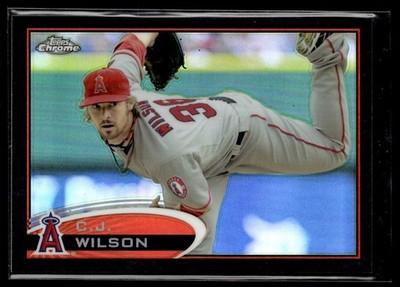 2012 Topps Chrome Black Refractor C.J. Wilson /100 Los Angeles Angels #8