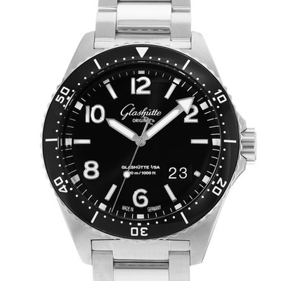 Glashutte Original SeaQ Panoramadatum 1-36-13-01-80-70 43mm Steel Watch w Papers