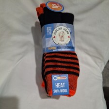 Polar Heat Nanuuq Thermal High Performance Men's Wool Socks 3-pack 7-12 NEW