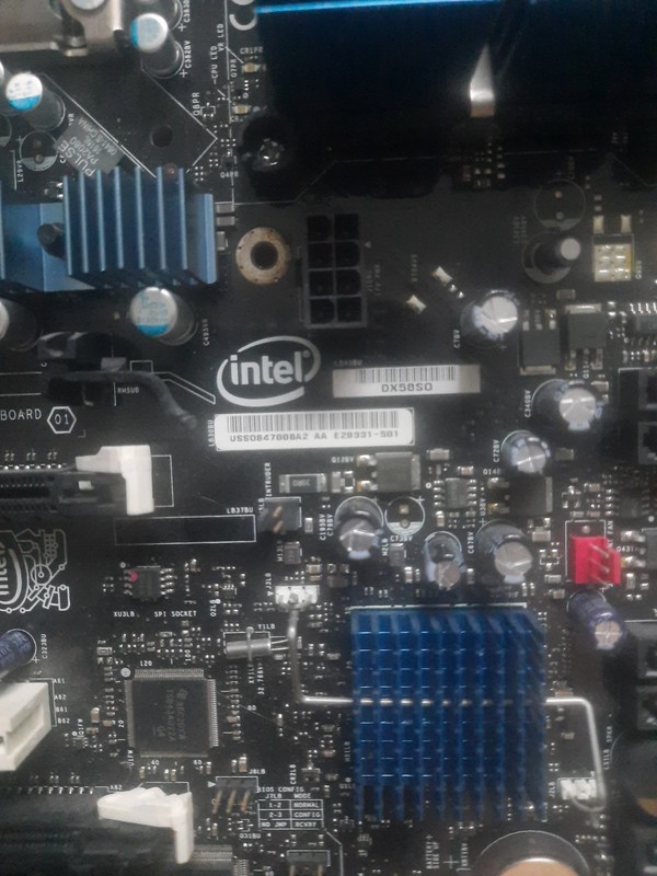 Intel DX58SO Motherboard w Xeon Cpu, I/O Sheild, Cooler, ram, 6 Lbs Asst. Parts