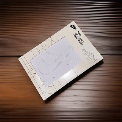 Nike Air Force 1 Unisex Card Wallet White Slim Minimalist Icon Swoosh NEW