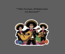 Mariachi Band Sticker Waterproof Decal Music Mexico Guitar Culture Gift NEW