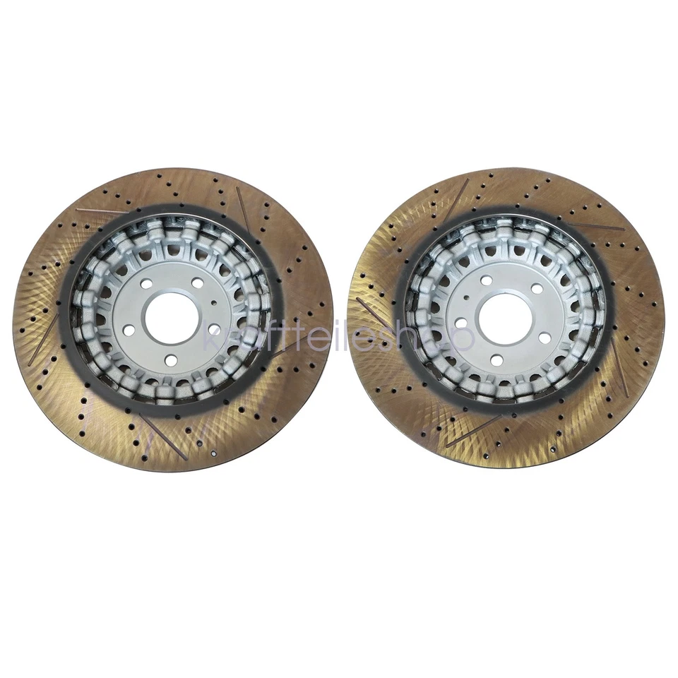 2x Bremsscheibe 375x36mm für Audi S4 S5 A6 A7 A8 SQ5 Q7 Q8 E-Tron VW Touareg DE - Bild 2 von 4