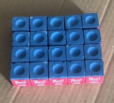 NEW Master Chalk BLUE TWENTY 20 pieces Billiards-Pool Table