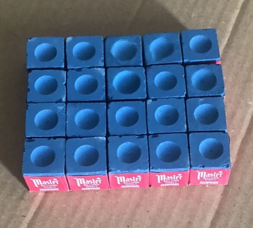 NEW Master Chalk BLUE ( TWENTY 20 pieces ) Billiards-Pool Table
