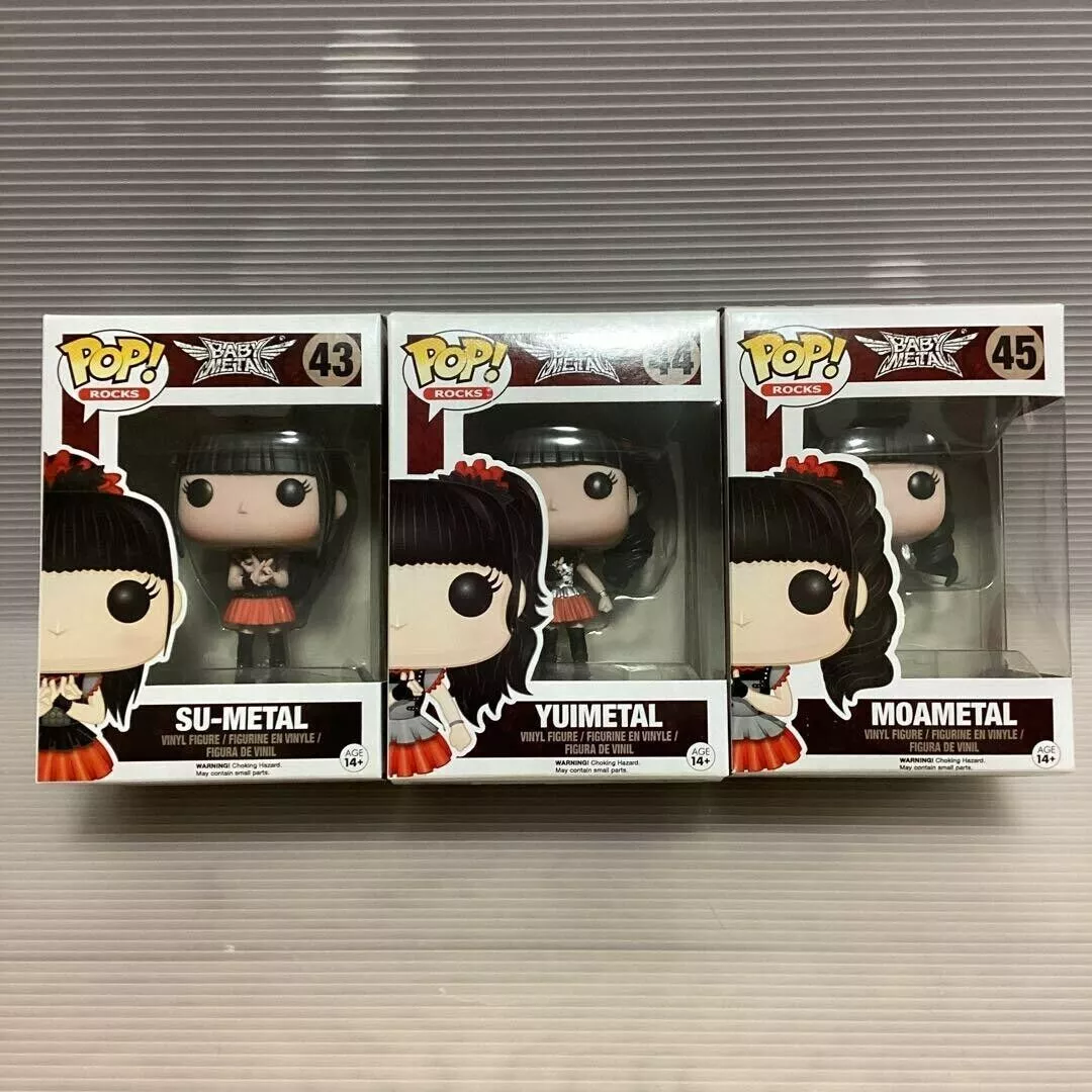 Babymetal Funko Pop ! Rocks #43 SU #44 YUI #45 MOA Figure Baby Metal Set of  3