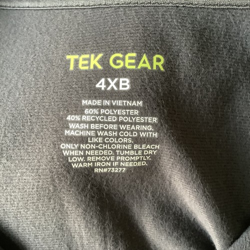 Men’s Grey Big & Tall Tek Gear Full Zip-Up Jacket Size 4XB NWT - Picture 6 of 8