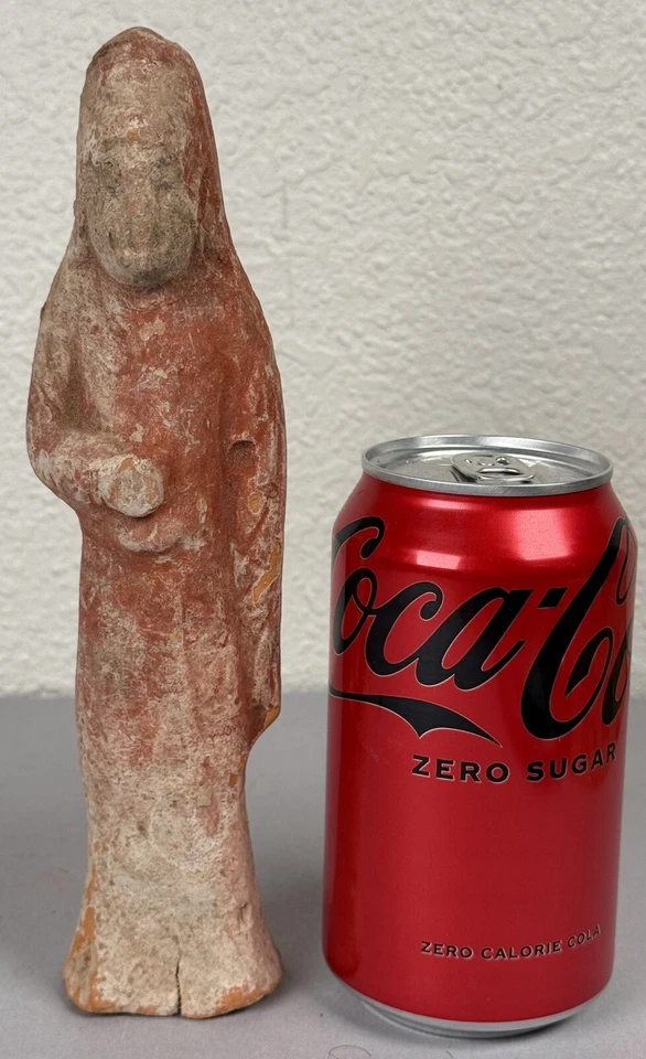 Antigua figura de cerámica funeraria china tumba asistente corte dinastía Han Tang #2 Foto 2 de 4