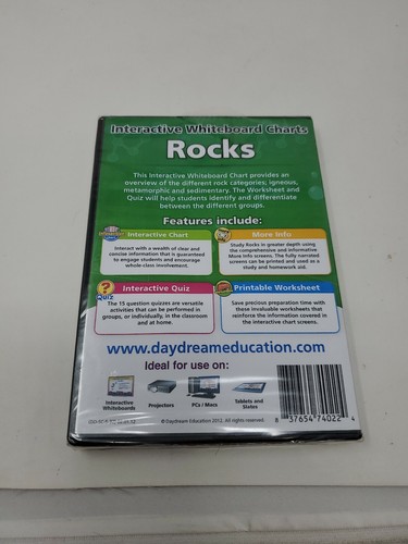Daydream Education Rocks Interactive Whiteboard Chart New Sealed Ships Free - Picture 2 of 6