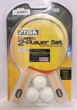Stiga Ping Pong Paddle Classic 2-Player Set Classic T1332 Factory Sealed
