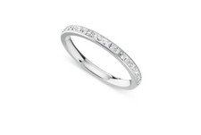 585 GOLD Ring Diamanten 0,45carat.Memoryring Weissgold Brillanten ringsherum.Neu