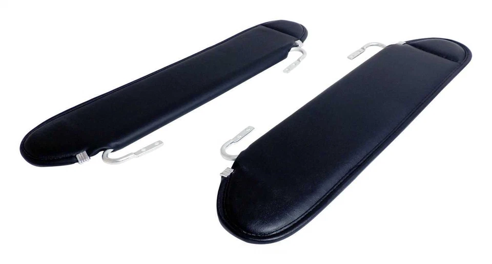 FITS 1987-1995 JEEP WRANGLER BLACK LEFT AND RIGHT SUN VISOR SET - Image 4 of 4