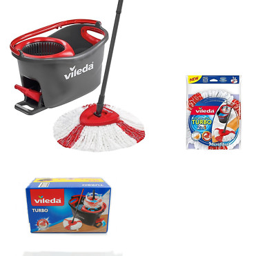 Vileda Easy Wring and Clean Turbo Bodenwischer Wischmopp Satz mit Ersatzkopf