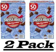 2 Pack - Swiss Miss Milk Chocolate Hot Cocoa Mix Packets 50 ct.