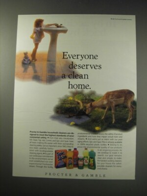1991 Procter & Gamble Household Cleaners Ad - Everyone deserves a clean home