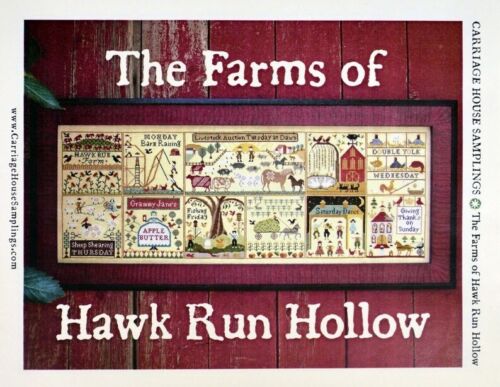 Carriage House Samplings Cross Stitch Chart The Farms of Hawk Run Hollow - Afbeelding 1 van 1