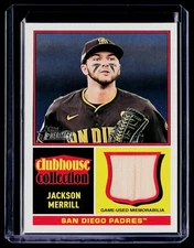 2025 Topps Heritage Jackson Merrill Clubhouse Collection Relic Bat CCR-JME