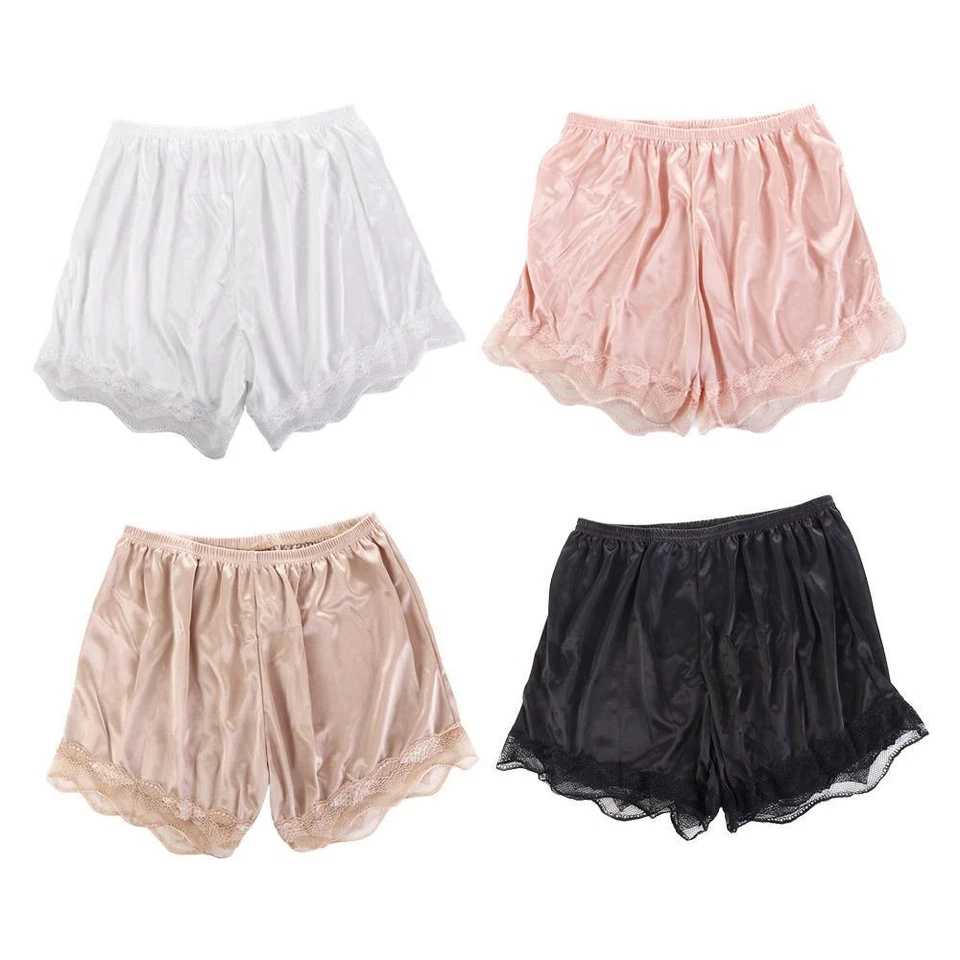 Women Lace Satin Safety Shorts Summer Sleeping Shorts Lady Leggings Underwear - Image 3 of 4