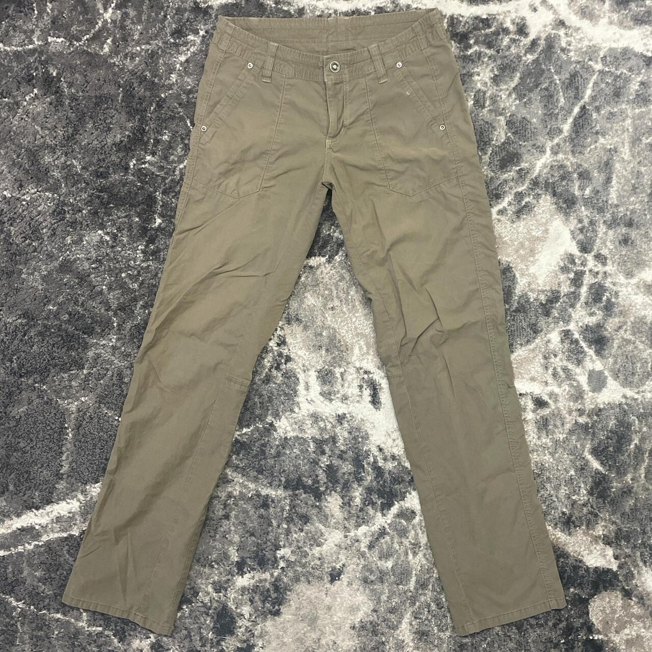 Kuhl Womens Kendra Brown Tan Khaki Hiking Pants Size 6 28x32 Lightweight Outdoor