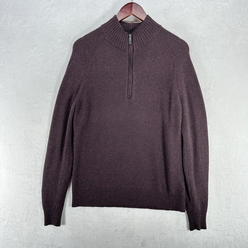 smartwool merino wool blend ripple ridge 1/2 zip preppy sweater