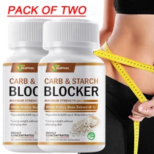 2 Bottles of CARB BLOCKER Best Starch & Fat Blocker Weight Loss Diet Pill