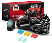 Nilight Wiring Harness Kit 14AWG Heavy Duty Switch Power RelayBlade Fuse-1 Lead
