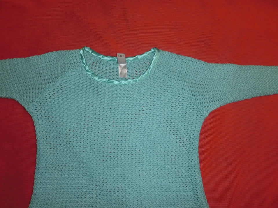 Pullover, 7/8 Ärmel, Damen, Gr. ca. 38, türkis - Bild 2 von 4