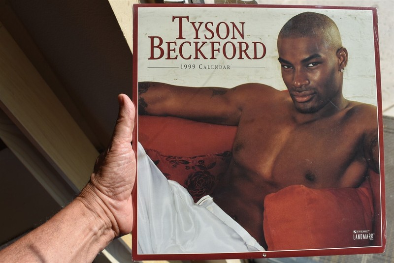 TYSON BECKFORD shirtless model actor black BEEFCAKE MALE rare Vintage calendar