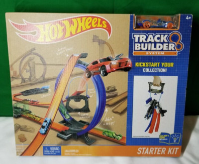 2015 Hot Wheels Cars Track Builder System Starter Kit DGD29 NEW SEALED BOX