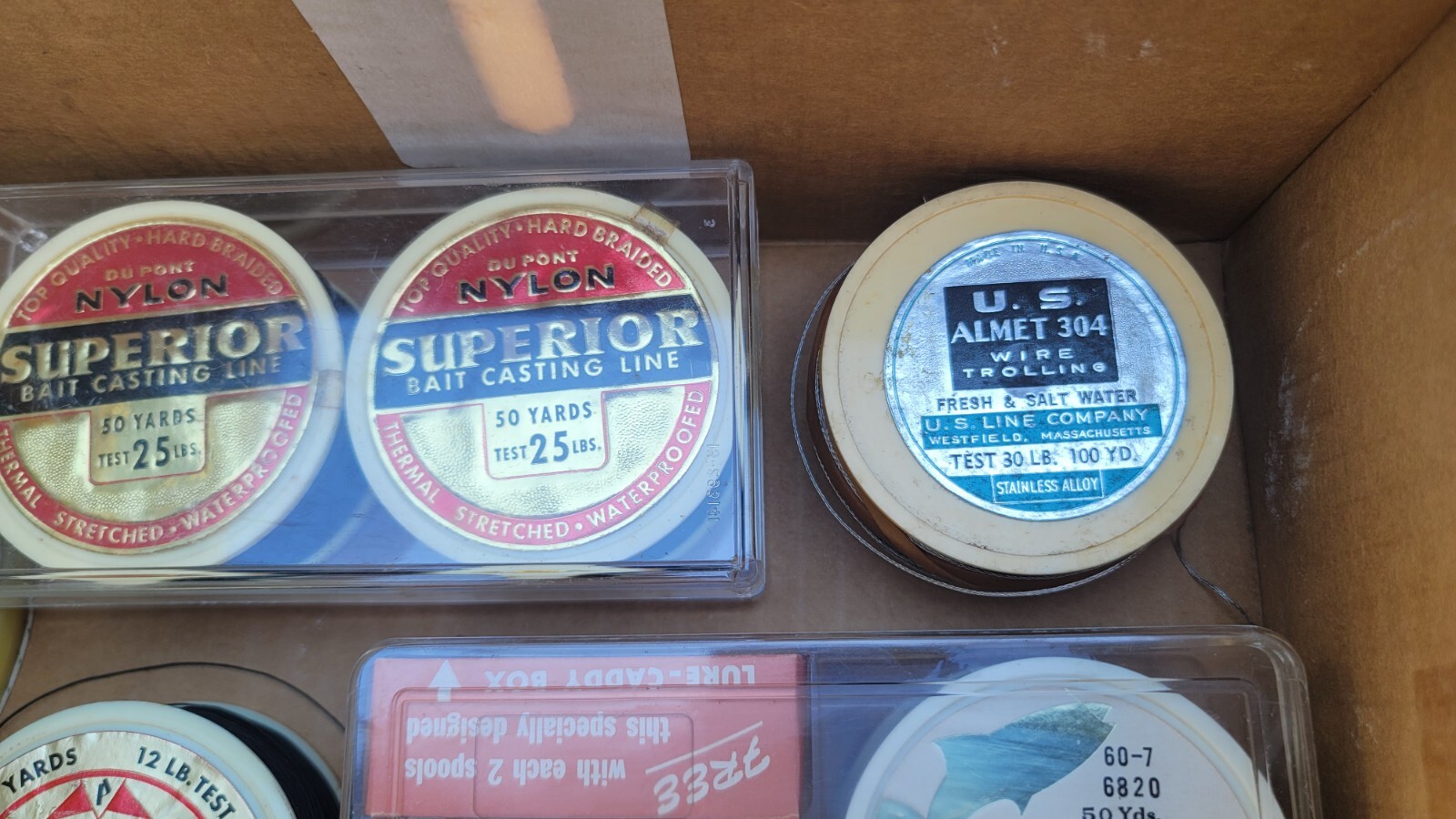 Vintage NOS Braided Nylon Fishing Line Lot. DuPont,Garcia,Gudebrod ...