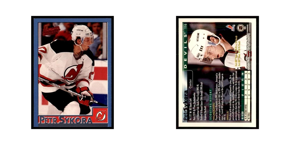 1995 Bowman Petr Sykora RC New Jersey Devils #116 - Image 3 of 3